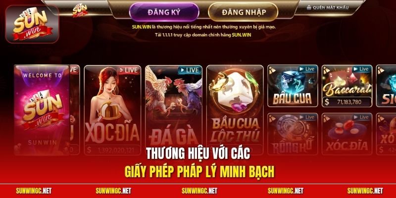 Thương hiệu với các giấy phép pháp lý minh bạch